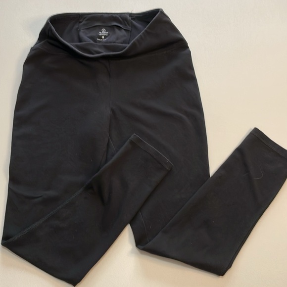 T by Talbots Women’s Black High Waist Leggings Cotton/Spandex Size M Athleisure - Picture 1 of 7